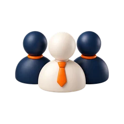 Groupe 3D représentant les clients satisfaits
